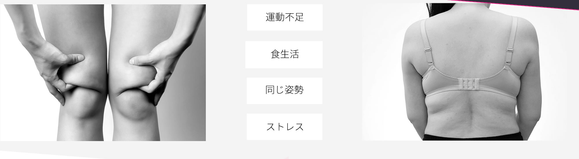 運動不足・食生活・同じ姿勢・ストレス